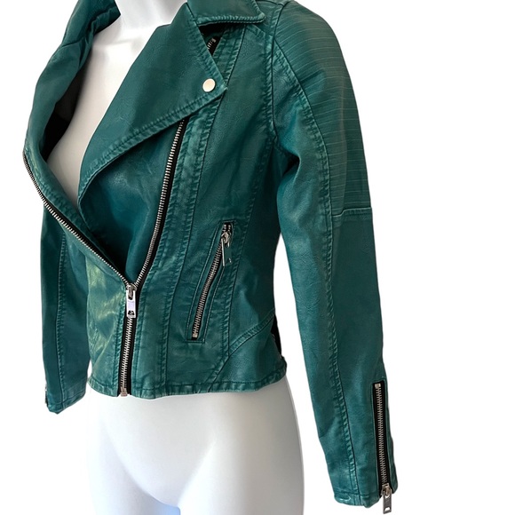 Blank NYC Teal Moto Jacket Size S - Picture 4 of 9